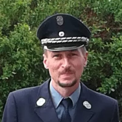 1. Vorsitzender, Vorstand Tobias Bayer der Freiwilligen Feuerwehr Poppendorf im Ahorntal, Landkreis Bayreuth